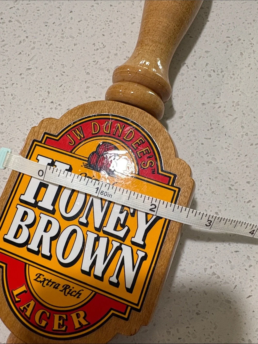 Honey Brown Wooden Tap Handle - Lager